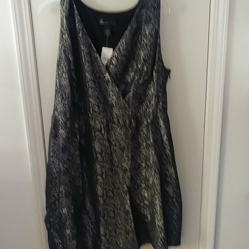 Lane Bryant sz 18 Silver and Black Dress